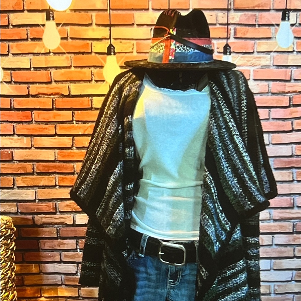 🧥 Kensie Vintage Knit Waterfall Cardigan – Forest Fade – Sz Medium/Large - Picture 3 of 5